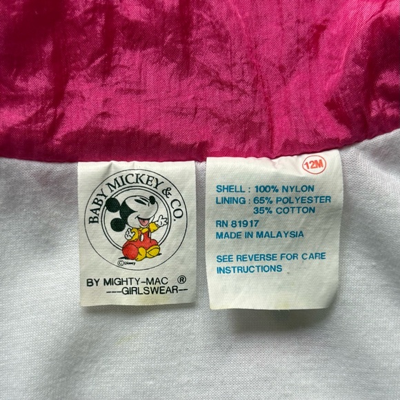 VINTAGE Baby Mickey & Co. Disney Babies Windbreaker Jacket - Size 12M - Picture 9 of 9